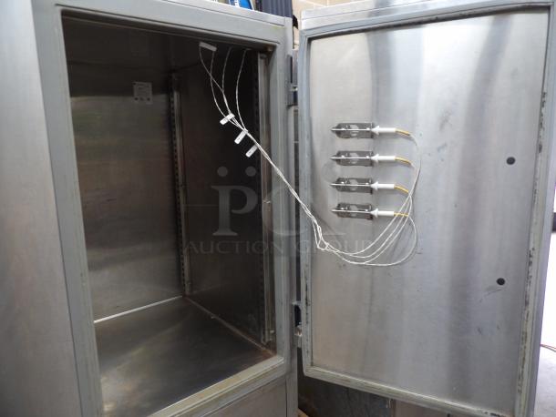 Randell BC-18 stainless steel commercial blast chiller with four probes, model BC-18, 115/230 volts, good condition.