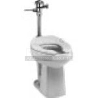 New Mansfield Adriatic Elongated Comfort Height Toilet Bowl, Model 1319, 19x16x19, white, no seat included.
