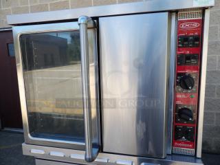 DCS FSCO-1EM240 stainless steel commercial convection oven with view-through door, controls, metal racks, 208/240V 3 phase.