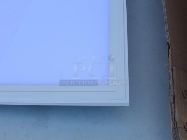 Ultra-thin Panel Light by James Industry, model ZY-P4-40W-CDS, designed for drop ceilings, 110 lumens/watt, modern design.