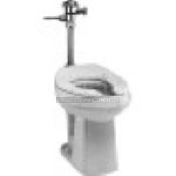 New Mansfield Adriatic Elongated Toilet Bowl, Model 1319, 19x16x19, comfort height, white, no seat included.