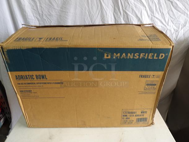 Mansfield Adriatic Bowl, Model 1319 toilet, new in box, 19x16x19 inches. Designed for commercial applications, high efficiency.
