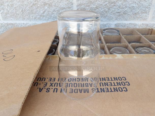 Libbey Glassware 12oz glass, pristine condition, displayed with open box. Each bid is for 48 glasses.