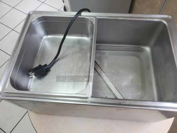 Server FS-20SS 90020 Supreme full-size steam table pan warmer, stainless steel, power cord visible, good condition.