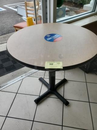 Lot of 2 Round Table Tops w/ bases. (2XBID) - Item #1207711