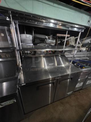 Migali 48″ – 12 Pans, Sandwich Prep Table w/ Overhead Shelf - Item #1208509