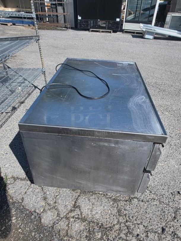 Silver King Chef Base Refrigerator SKRCB50H, 50", 115v, flat top, 2 drawer, stainless steel, used condition.
