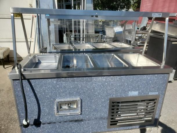 Duke HB4-1H/3CM Electric Buffet Hot/Cold Unit, 115V, 1PH. Features stainless steel pans, durable construction.