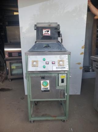 ECO Lenin Cam Press Tortilla Machine, 208-220V, Single Phase, ECO-HC LENIN, used condition, control panel, and brand labels visible.