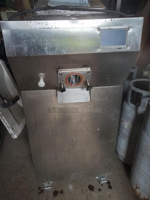 Kolice ICM 200E ice cream machine, stainless steel, visible front controls, used condition.