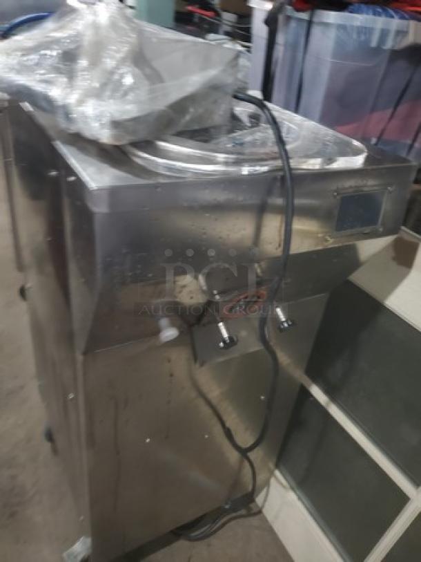 Kolice ICM 200E ice cream machine, stainless steel, with controls and power cord visible, in good condition.