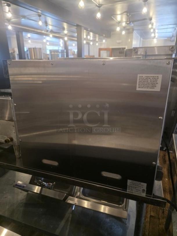 Marshall Air Systems RR5-26-IM fried food dump station; stainless steel; good condition; model label visible.