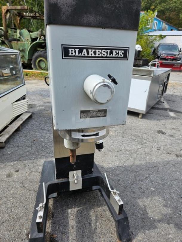 Blakeslee DD-60, 60 Quart Floor Planetary Mixer, no attachments, used condition, prominent brand label, sturdy metal base.