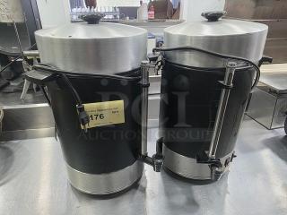 Lot of two Regal Ware 58101R Aluminum Percolator Coffee Urns. (2XBID) - Item #1212470