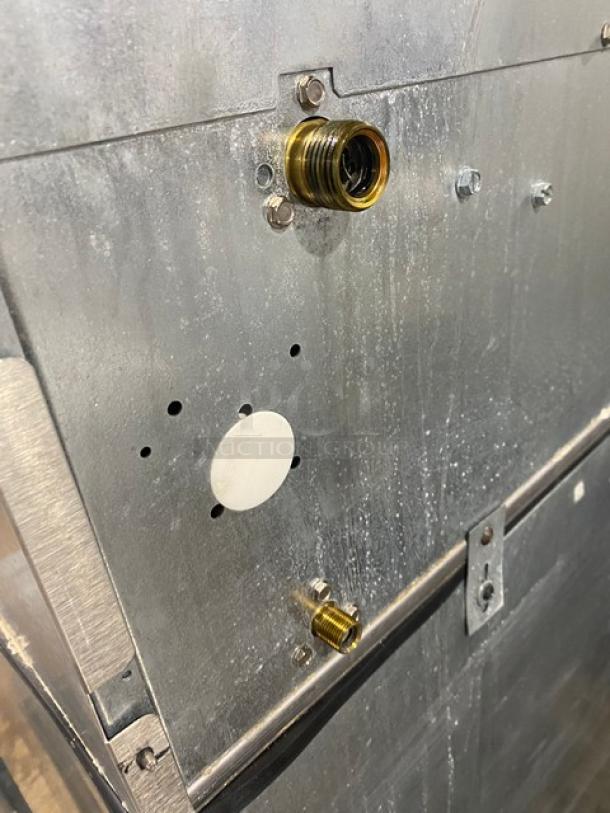 Ice-O-Matic CIM1446HR4/VRC2061B1 ice maker, stainless steel, remote unit fittings, used condition.