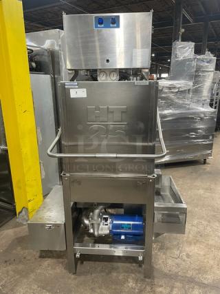 American Dish Service Commercial Stainless Steel Electric Powered Door-Type High Temperature Ware Washing/Dishwashing Machine! With Viking Pro IV Ware Washing Liquid Detergent Dispenser/Rinse Control System! Model: HT-25 SN: H-1883! 208V 3 Phase! On Legs! - Item #1207679