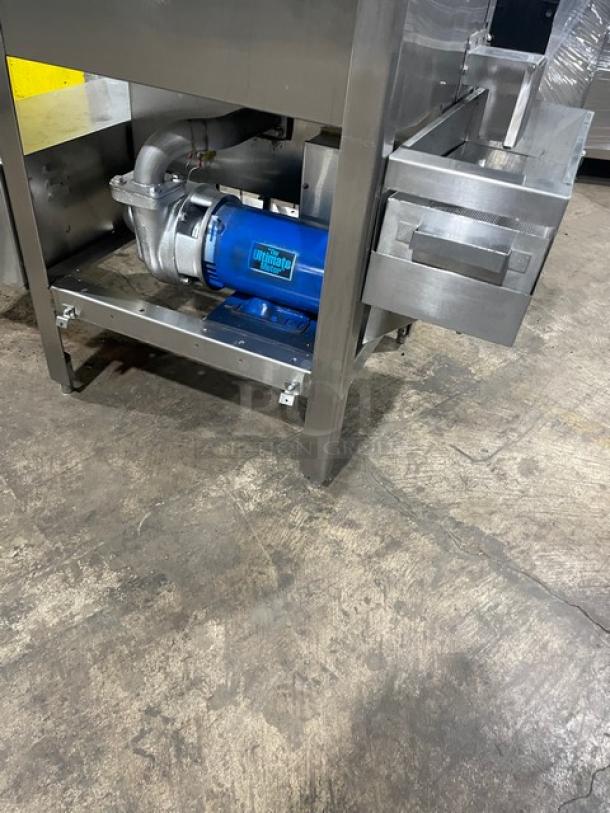 American Dish Service HT-25 stainless steel commercial dishwasher, electric, door-type, with Viking Pro IV dispenser, on legs.
