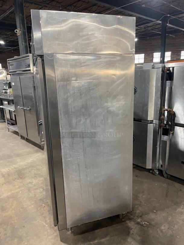 Glenco Guardian XL-E Series stainless steel 2-door reach-in refrigerator, Model ALA-48-TE, with poly coated wired rack.