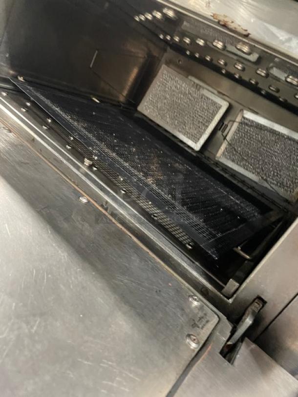 TurboChef HHB commercial stainless steel rapid cook oven, digital controls, 208-240V, countertop model on legs, clean interior.