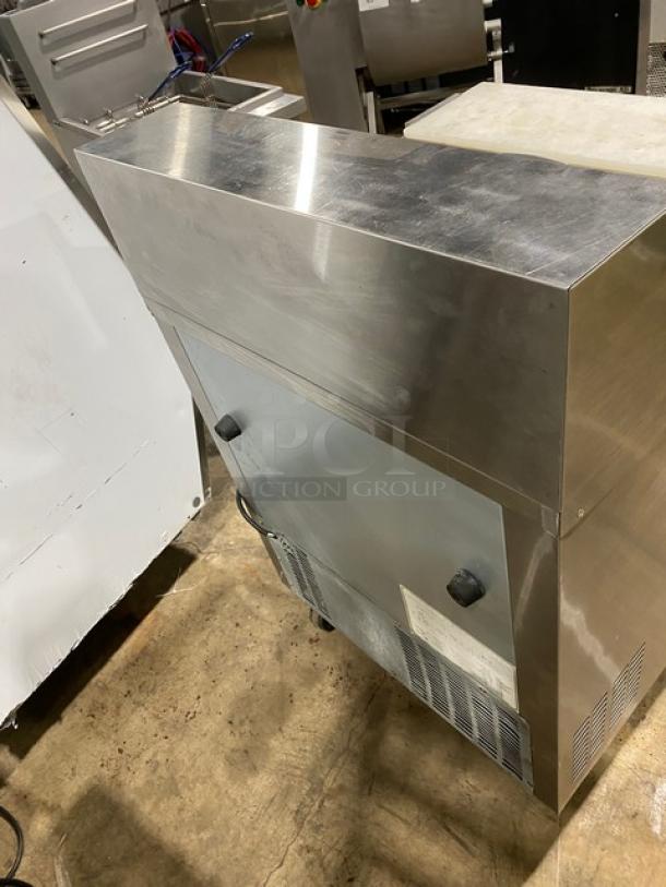 Everest EPBNR1 stainless steel refrigerated prep table with 2 drawers, cutting board, and casters, 115V 1 Phase.