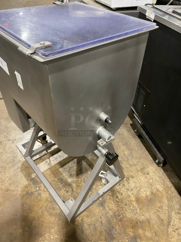 Tre Spade/Omcan MX-50 commercial meat mixing machine, stainless steel, on casters, 220-240V, Model: MX-50, SN: F70520#FSD037304.