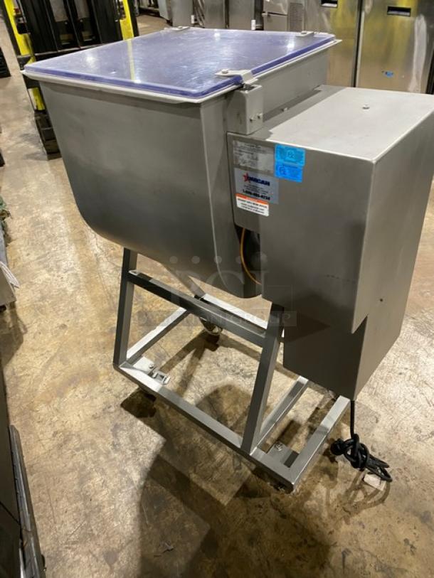 Tre Spade/Omcan MX-50 commercial meat mixing machine, 2020 model, stainless steel, on casters, 220-240V, SN: F70520#FSD037304.
