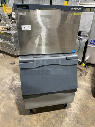Scotsman Prodigy Series Commercial Stainless Steel Electric Powered Air-Cooled Cube-Style Ice Making Machine Head/Bin Combo! Energy Star Certified! Model: C0330SA-1C / B330P SN: 13011320013276 / 11101320012512! 115V 1 Phase! On Legs! - Item #1208034