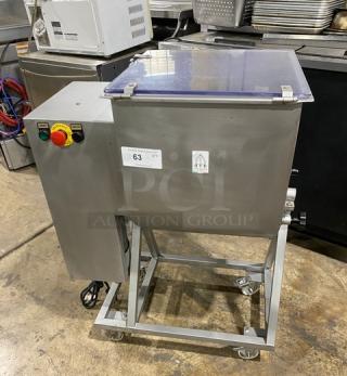 Tre Spade/Omcan! 2020! Commercial Electric Powered Free-Standing Heavy-Duty Meat Mixing Machine! Model: MX-50 SN: F70520#FSD037304! 220-240V! On Casters! - Item #1208040