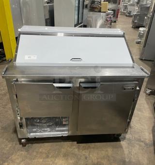CoolTech! 2018! Late Model! Commercial Stainless Steel 2 Door Refrigerated Bain Marie Style Salad/Sandwich Prep Table! With Chrome Plated Wire Rack! Model: CMPH-48BMO SN: 127418! 120V! On Casters! - Item #1207719