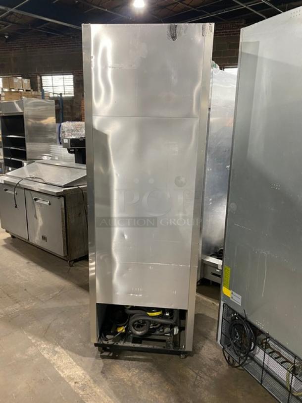 True T-23F stainless steel reach-in freezer, Energy Star certified, poly coated wire rack, on casters, Model: T-23F SN: 7240115.