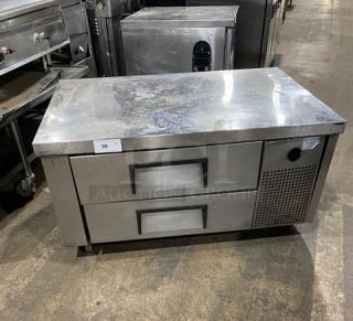 True Commercial Stainless Steel 2 Drawer Refrigerated Chef Base! Model: TRCB-48 SN: 7519173! 115V 1 Phase! On Casters! - Item #1209269