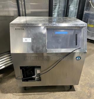 Hoshizaki Commercial Stainless Steel Electric Powered Undercounter Ice Making Machine/Bin Combo! With Sliding Access Door! On Legs! - Item #1209264