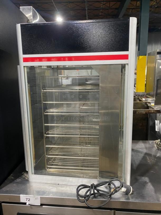 Hatco Flav-R-Savor commercial humidified hot-food merchandiser, Model FSDT1X, with 4-pan rack, 120V, countertop style.