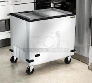 Brand New Beverage-Air 34" Sliding Lid Chest Freezer, Stainless Steel, on casters, excellent condition.