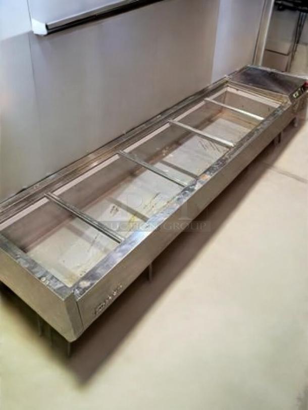 Turbo Air CTST-1800-13-N refrigerated countertop food prep rail, 71" length, 13 pan capacity, excellent condition, fully tested.