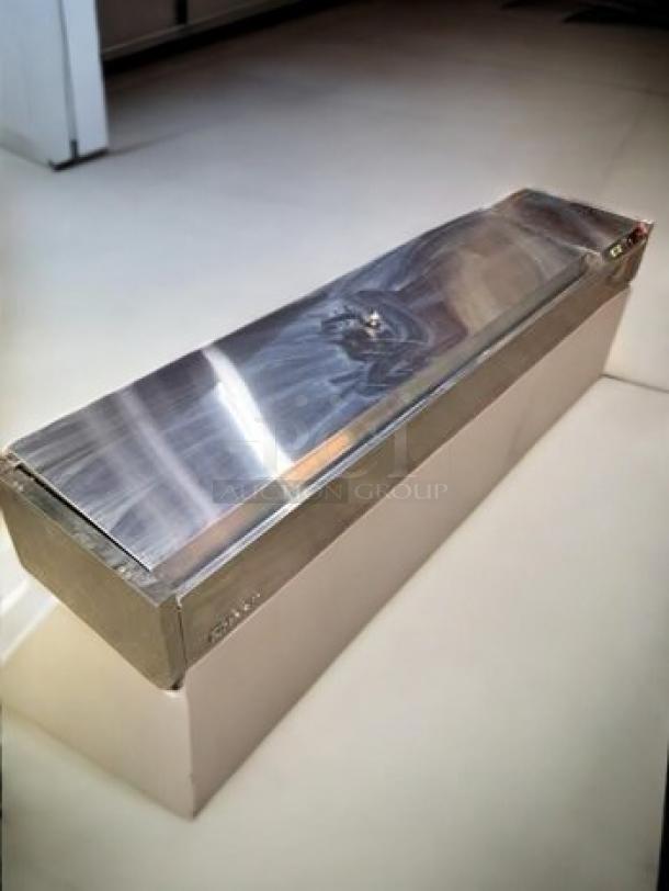 Turbo Air CTST-1800-13-N refrigerated countertop prep rail, 71", 13 pan capacity, stainless steel, excellent condition.