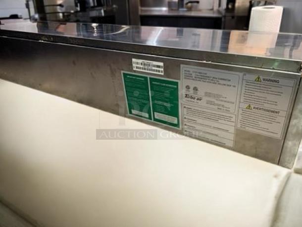 Turbo Air CTST-1800-13-N refrigerated countertop prep rail, excellent condition, 71", 13 pan capacity, visible labels.