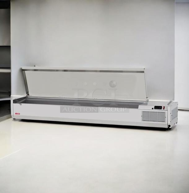 Turbo Air CTST-1800-13-N refrigerated countertop food prep rail, 71", 13 pan capacity, excellent condition, fully tested.