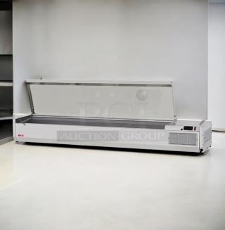 Turbo Air CTST-1800-13-N refrigerated countertop food prep rail, 71", 13 pan capacity, excellent condition, fully tested.