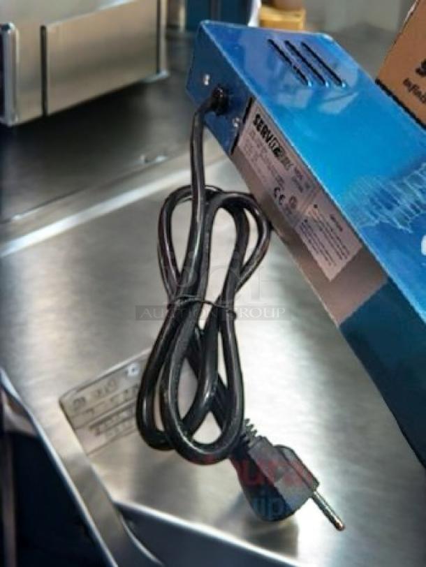 Brand new ServIt 423SIT30P single strip warmer, 30", 120V, fully tested, shown with cord and manufacturer's label.