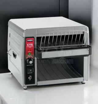 Waring Commercial CTS1000 Conveyor Toaster, 120V, 1800W, excellent condition, fully tested, control panel visible.