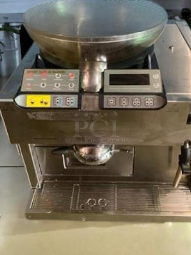 La Cimbali M2 espresso coffee machine, excellent condition, 220V, fully tested; features control panel and drip tray.