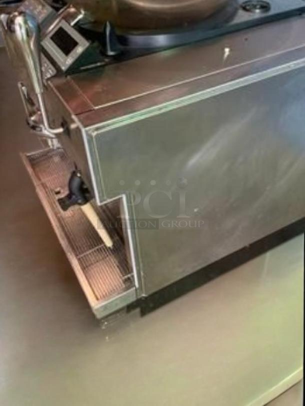 La Cimbali M2 espresso coffee machine, excellent condition, tested and working, stainless steel finish, 220V.