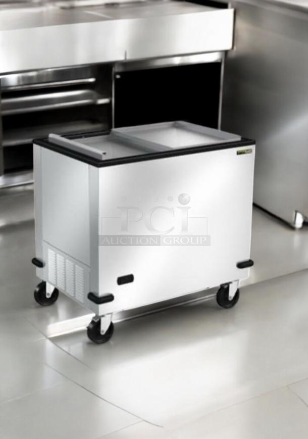 HSK International stainless steel refrigerated bin, excellent condition, digital controls, 120V, fully tested, model Custom.