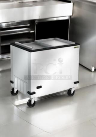 HSK International stainless steel refrigerated bin, excellent condition, digital controls, 120V, fully tested, model Custom.