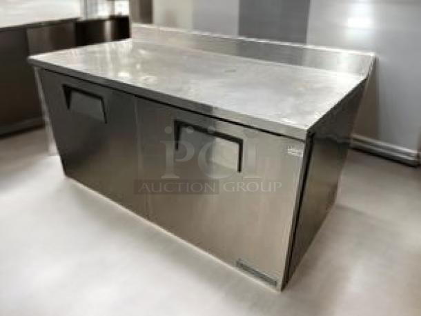 True TUC-60 undercounter refrigerator in excellent condition, featuring two solid doors. Fully tested and working.