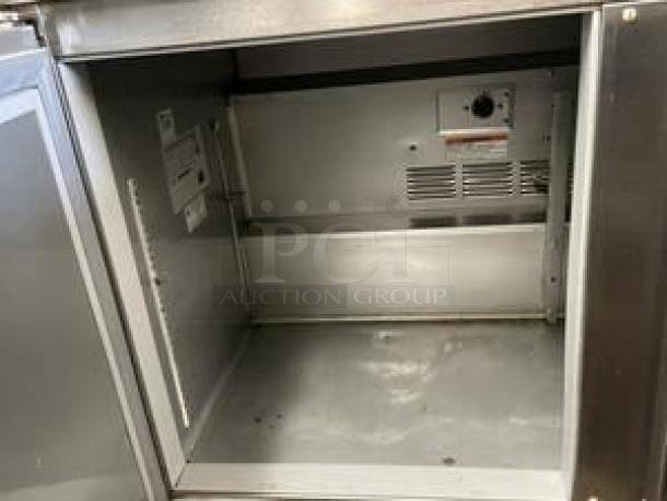 Beverage-Air 2-door undercounter refrigerator, excellent condition, 115V AC, fully tested, model with solid doors.