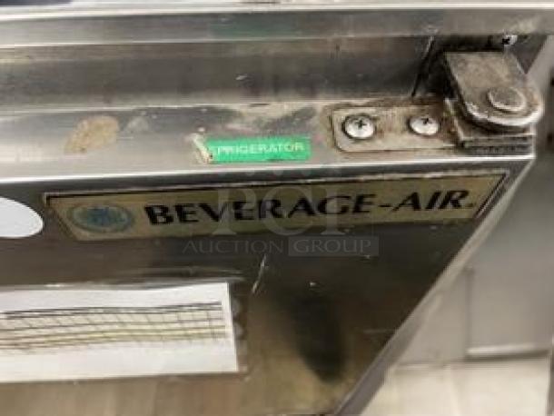 Beverage-Air 2-Door Undercounter Refrigerator, excellent condition, 115V AC, fully tested, visible branding label.