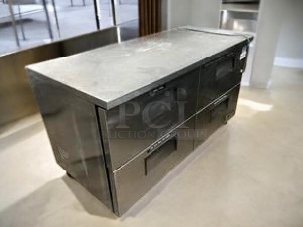 Commercial Chef Base 2-Drawer Refrigerated Unit in stainless steel, excellent condition, 115V AC. Fully tested and working.