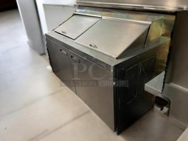 Delfield 2-Door Sandwich/Salad Prep Table in excellent condition, stainless steel, 115V AC, fully tested and working.
